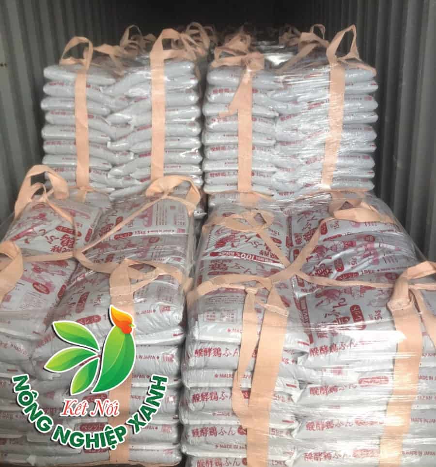 Phân Gà Hữu Cơ Nhật Nguyên Cont 25 Tấn Quy Cách Bao 15Kg
