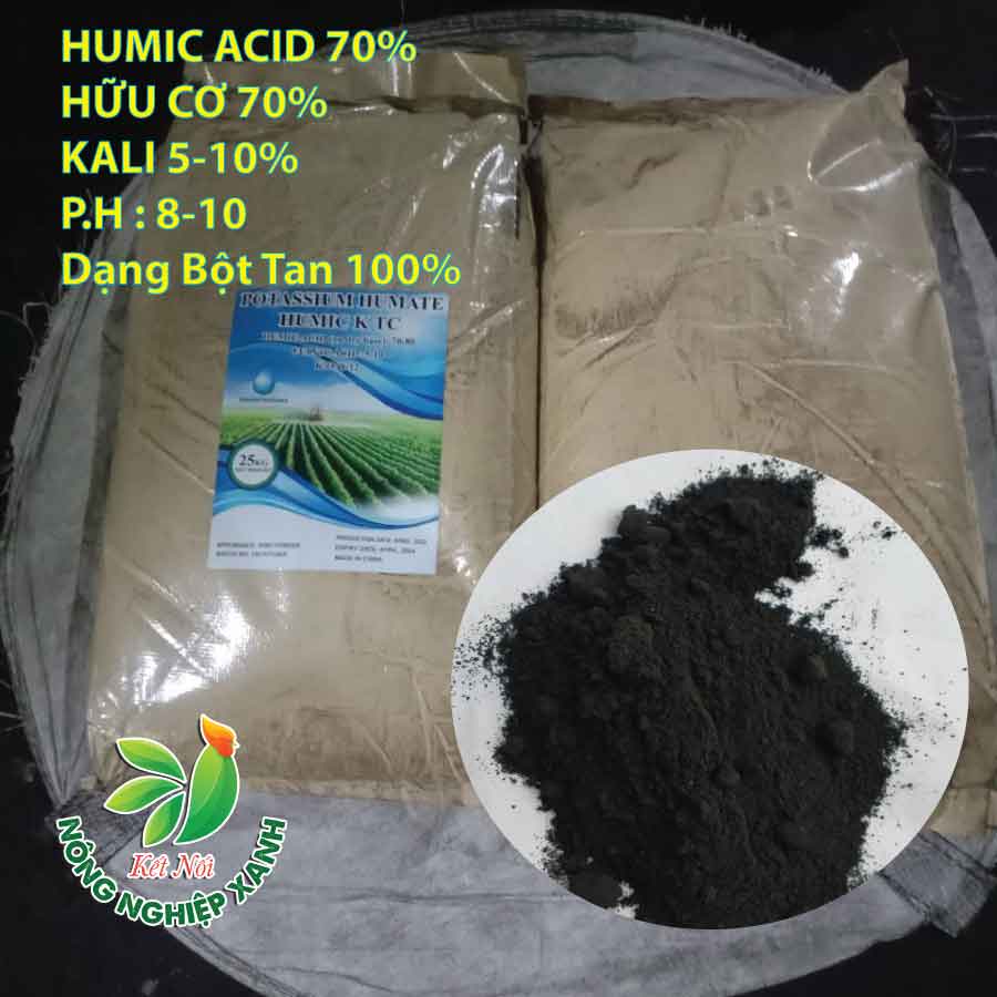 Humic Trung Quốc Dạng Bột 70%, Tan 100% Trong nước