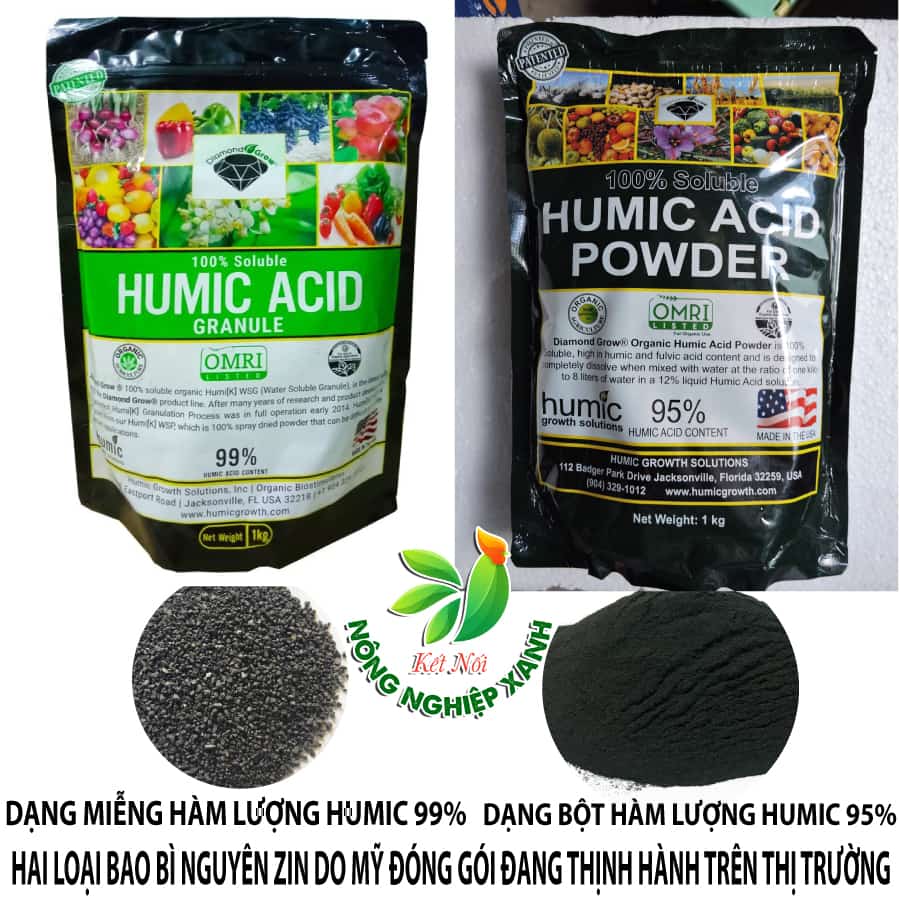 2 Loại Nhãn Humic Acid Mỹ Gói 1Kg Chính Hãng